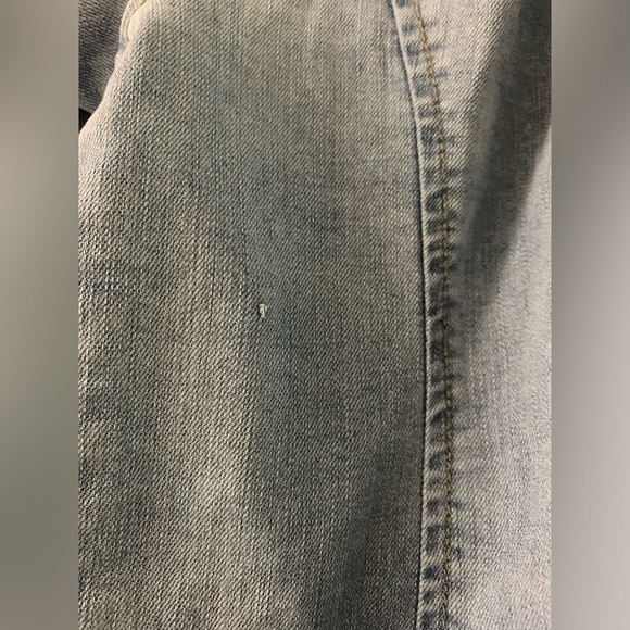 Light Blue Denim Jacket with Sequin Butterfly Back - Picture 10 of 10